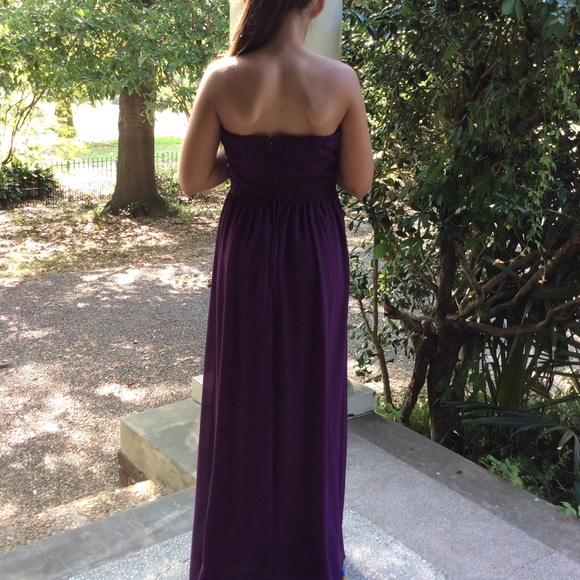 Sleeveless purple prom dress size 1 - Picture 4 of 8
